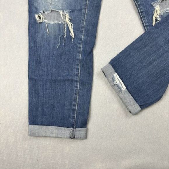 AG Adriano Goldschmied The Beau Slouchy Skinny Jeans Size 28R Women's Distressed - Picture 3 of 11